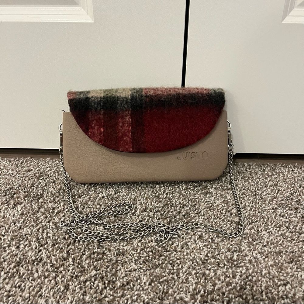 Beige and Plaid Women's Bag
